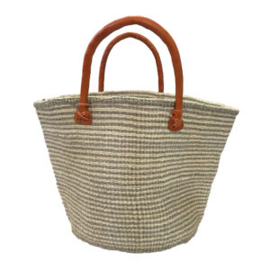 Thin Striped Gray Satchel