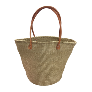 Solid Tan Medium Tote/Long Handles