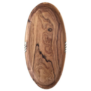 <span style= </span><br>Flat Wood Tray With Bone Inlay