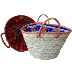 Medium lined palm basket