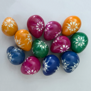 Small Flowered Soapstone Eggs