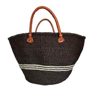 Solid Brown/WhiteTrim Satchtel