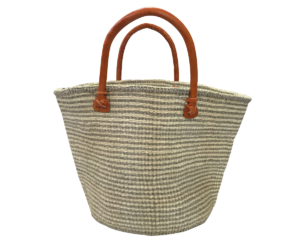 Thin Stripe Gray/White Satchel