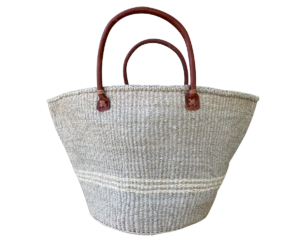 Solid Gray/White Trim Satchel