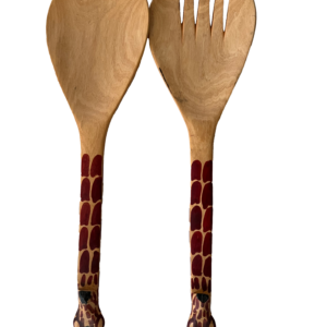 Flat handle Giraffe salad set